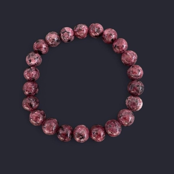 Jasper Gemstone Bead Bracelet 8mm - Picture 1 of 4